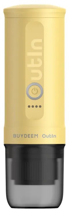 Преносима еспресо машина BUYDEEM Outin Nano OTEM-01, 7500 mAh, 20 bar, 50 ml, 12/24V, USB и Type-C зареждане, Мляно+капсули, Жълт
