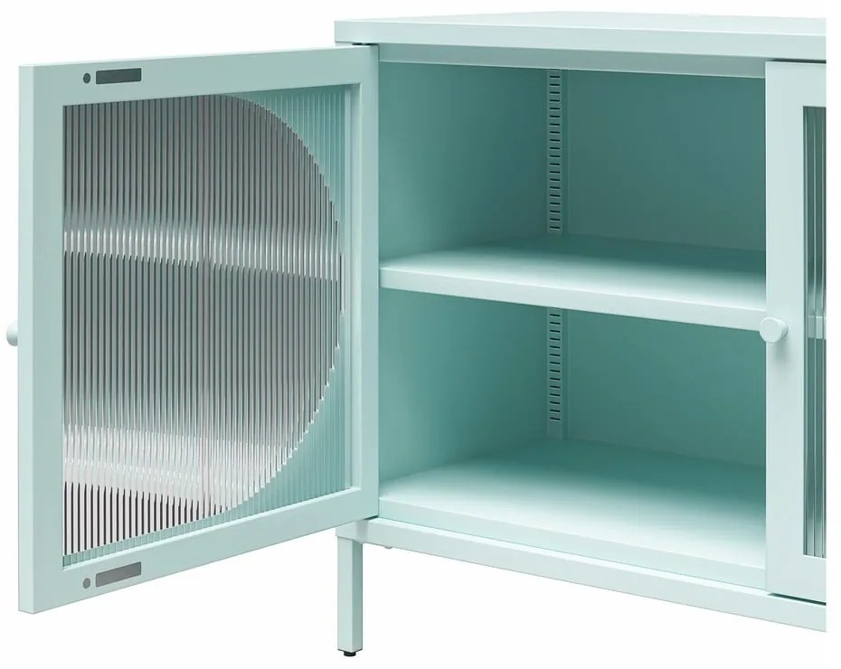 Светлосиня метална витрина 100x64x40 cm Luna – Støraa