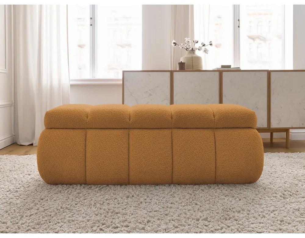 Пейка от букле в цвят жълта охра – Bobochic Paris