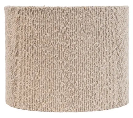 Бежов текстилен абажур с плюшена материя 18/18/14