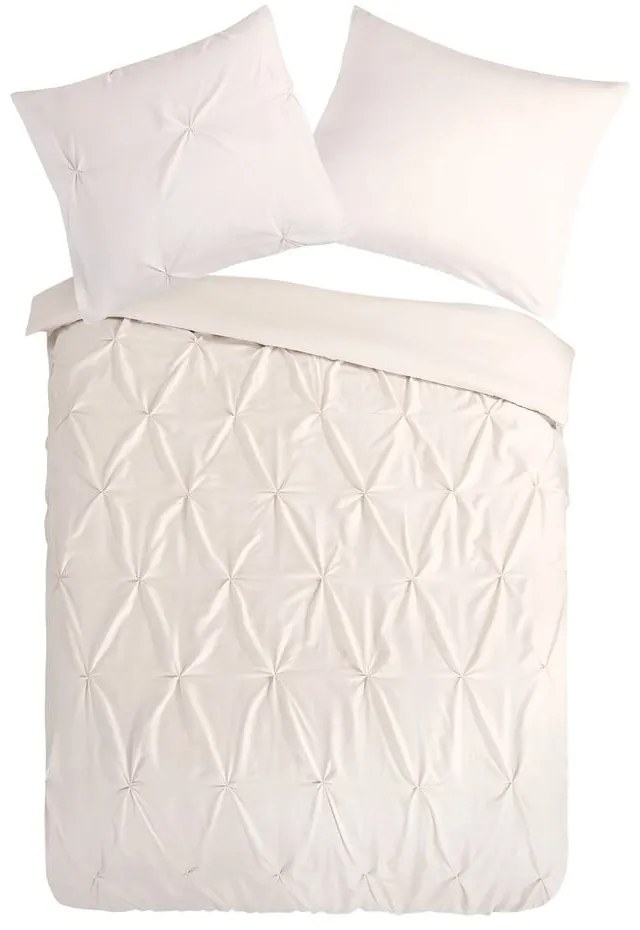 Кремаво единично удължено спално бельо от микрофибър 140x220 cm Pure Elegance – Good Morning