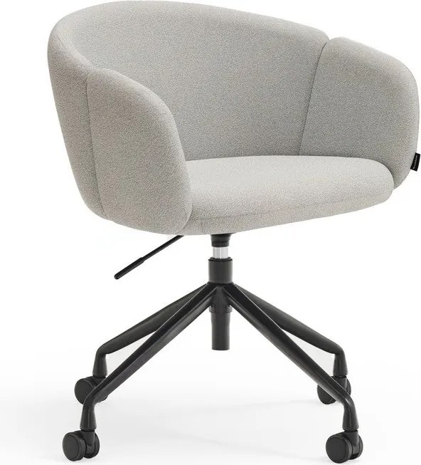 Светлосив тапициран офис стол Add – Teulat