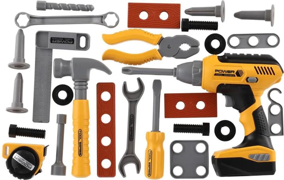 Комплект инструменти с акумулаторна бормашина 3xAAA