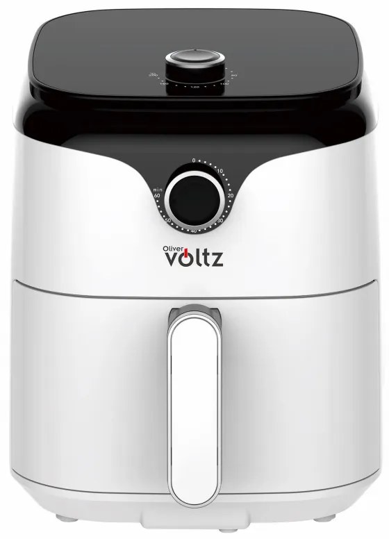 Разопакован: Фритюрник с горещ въздух AirFryer Oliver Voltz OV51980V, 1400W, 3.5L, Таймер, 80-200C, Бял