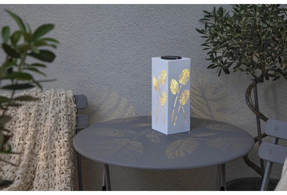 Бяла метална слънчева LED светлина декорация Albaleaf - Star Trading