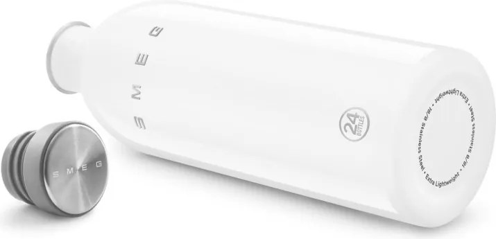 Бутилка Smeg Urban WBF02WH, 1 л, Херметично затваряне, Без ВРА, Неръждаема Стомана, Бял