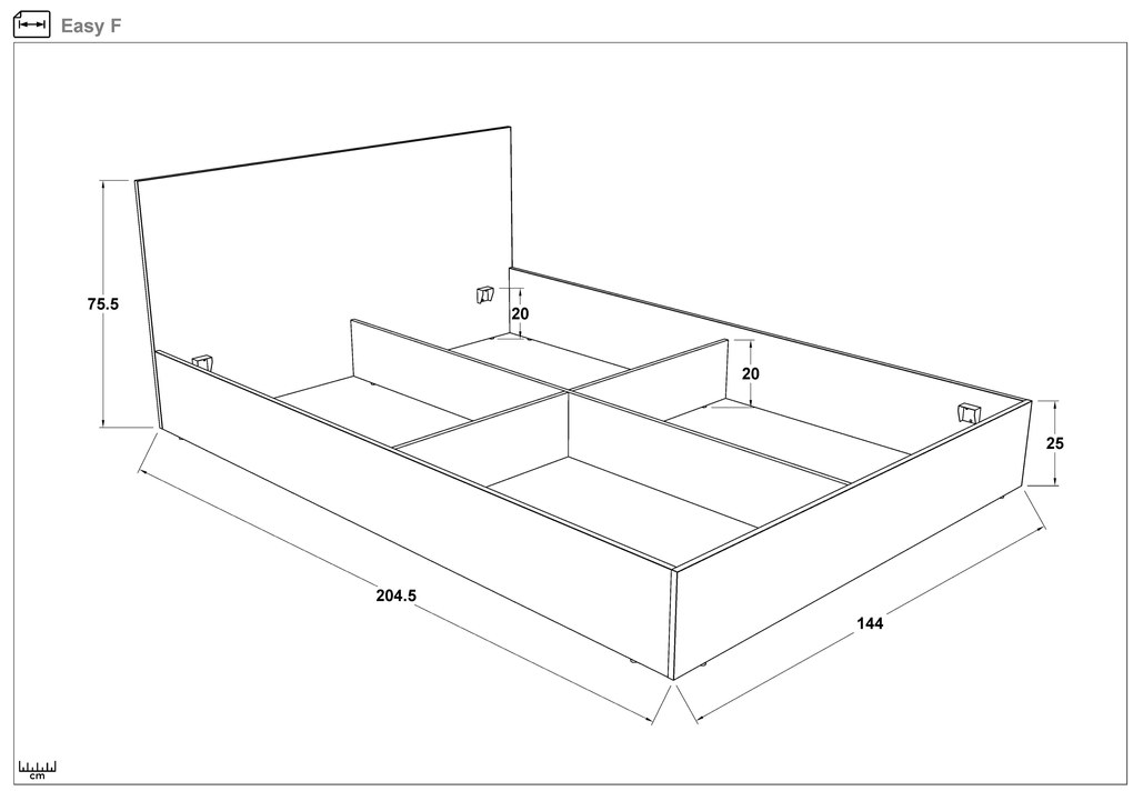 Спалня за матрак 140/200 Изи
