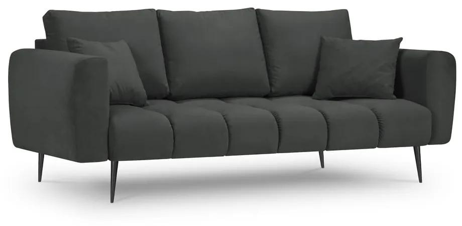 Тъмно сив кадифен диван Octave - Interieurs 86