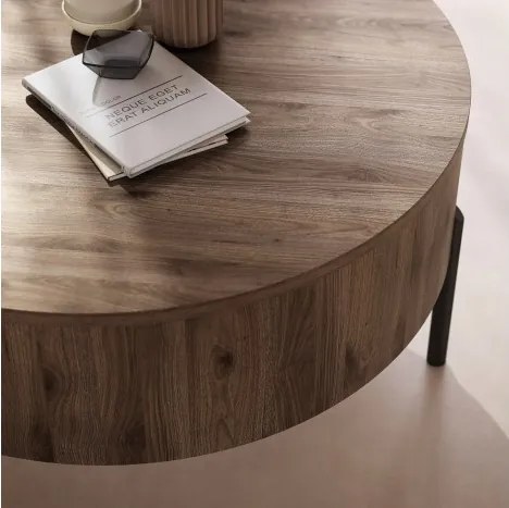 ФРИДА Елегантен Орех – МОДЕРНА ХОЛНА МАСА С ПОВДИГАЩ ПЛОТ И СКРИТО ПРОСТРАНСТВО ЗА СЪХРАНЕНИЕ