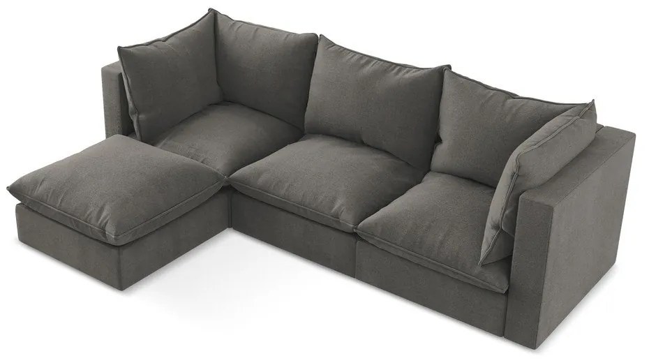 Тъмносив ъглов диван (ляв ъгъл) Manao – Makamii