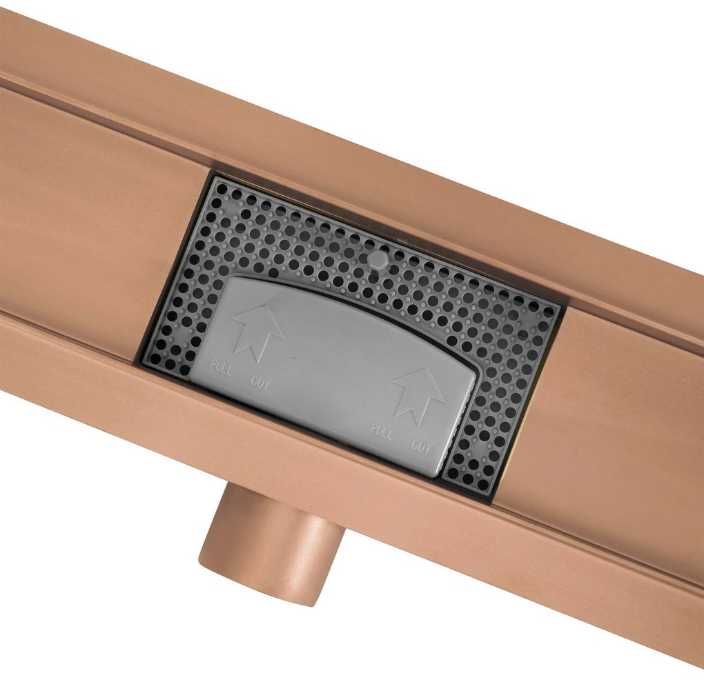 Линеен отводнител Rea Neox brush copper 90