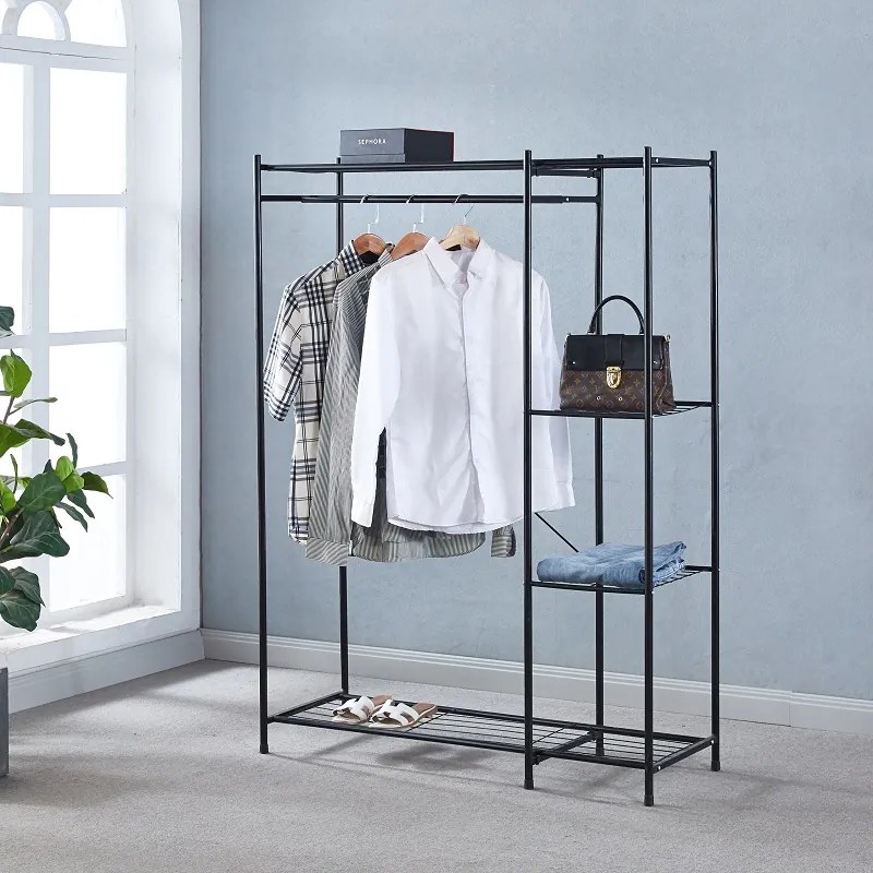 Модерен стелаж, закачалка за дрехи с рафтове
