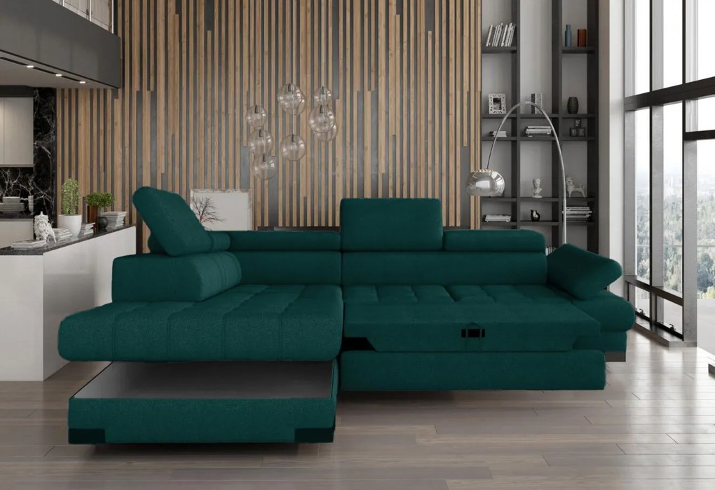 Ъглов диван Sapphire-Prasino-Left