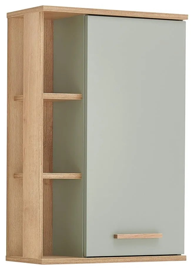 Зелен висящ шкаф за баня в дъб 51x75 cm Set 963 - Pelipal