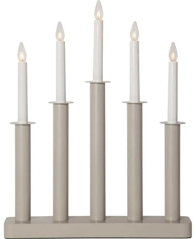 Бежова коледна светлинна украса Plate – Star Trading