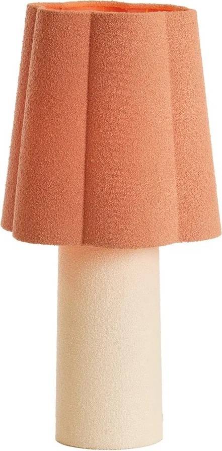 Настолна лампа в цвят сьомга/кремава с текстилен абажур (височина 50 cm) Musaby – Light & Living