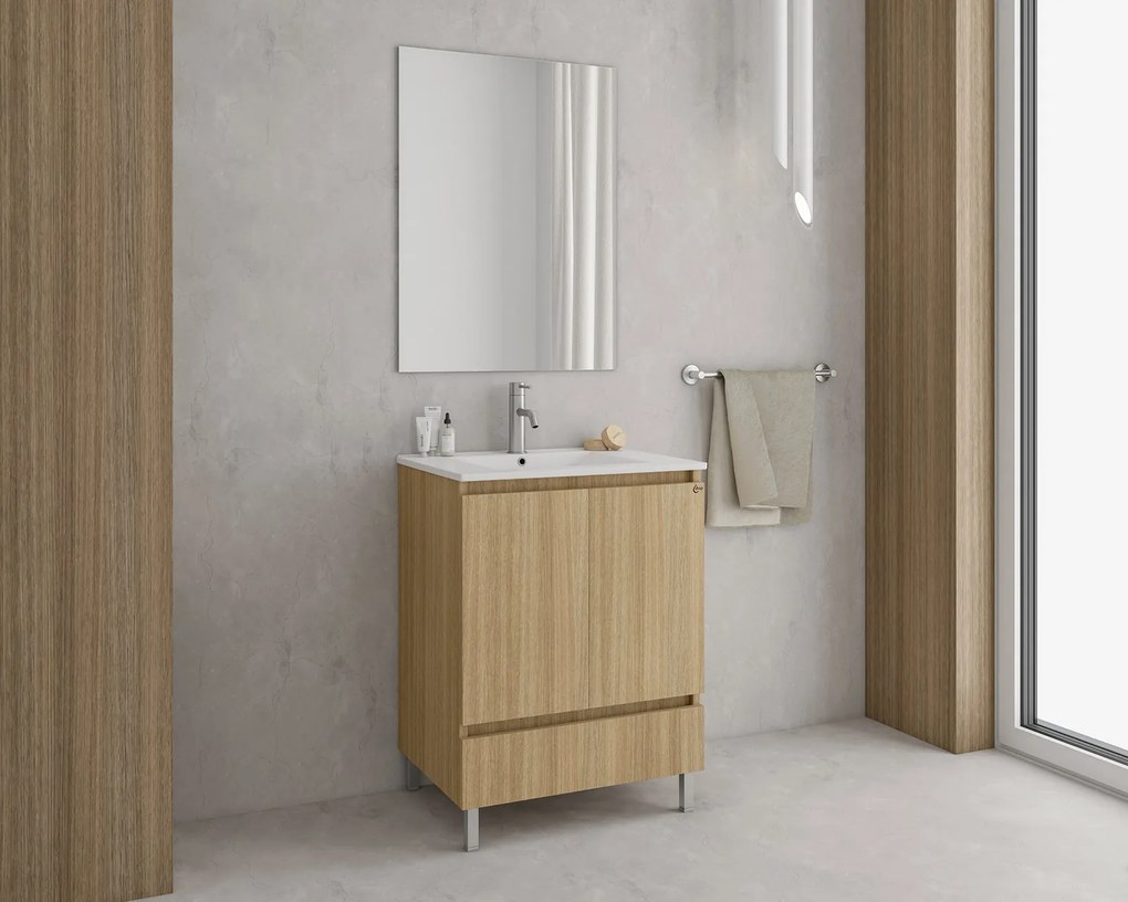 Комплект за баня Drop Delta 75 slim-Светло естествено