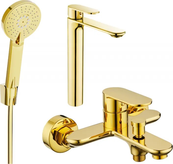 Mexen Milo R40 комплект за вана, златен - 71313R40-50