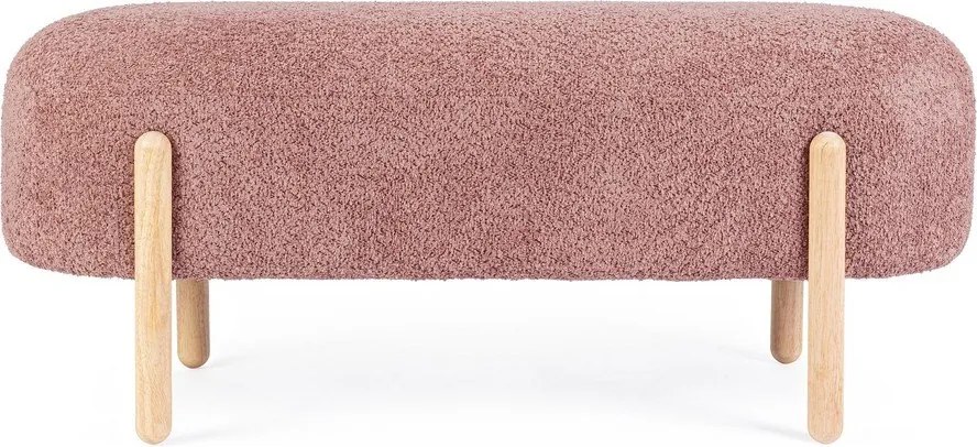 Теракотена подплатена пейка от прежда с примки от букле Dayla – Bizzotto