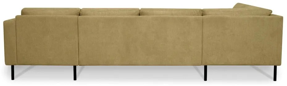 Ъглов диван в цвят жълта охра (ляв ъгъл/"U" форма) Hero – Scandic