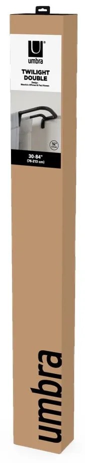 Стоманен разтегателен двоен корниз 76 - 213 cm Twilight – Umbra