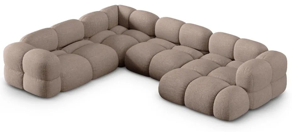 Кафяв ъглов диван (ляв ъгъл/U форма) Loretto – Cosmopolitan Design