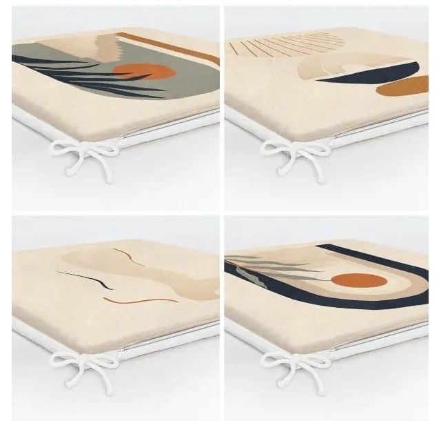 Възглавници за сядане в комплект от 4 бр. 42x42 cm Illustrated Arch – Mila Home