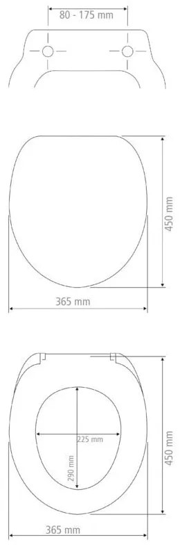 Седалка за тоалетна, 36,5 x 45 cm Polar - Wenko