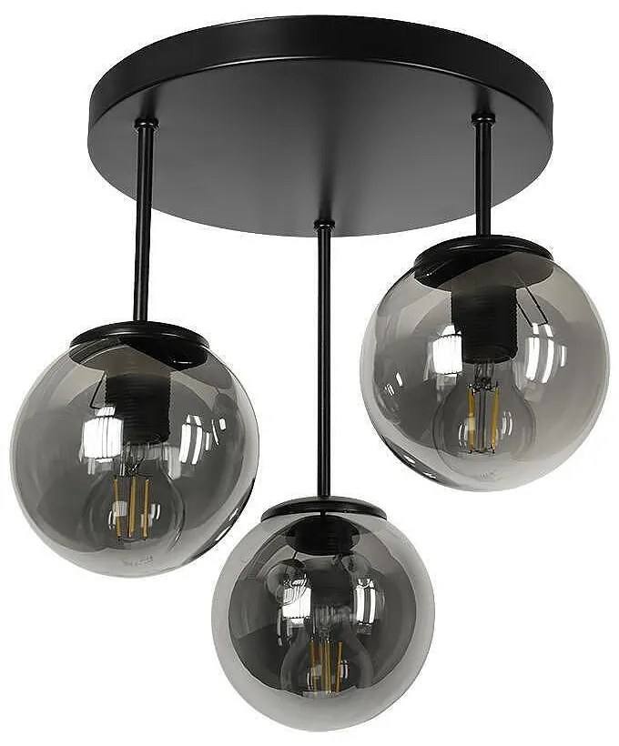 Полилей ГАЛА, черен/сив, 3xE27