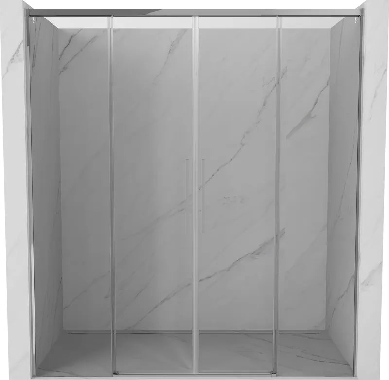 Mexen Rox Дуо плъзгаща се душ врата 180 см, прозрачна, хром - 8C2-180-002-01-00