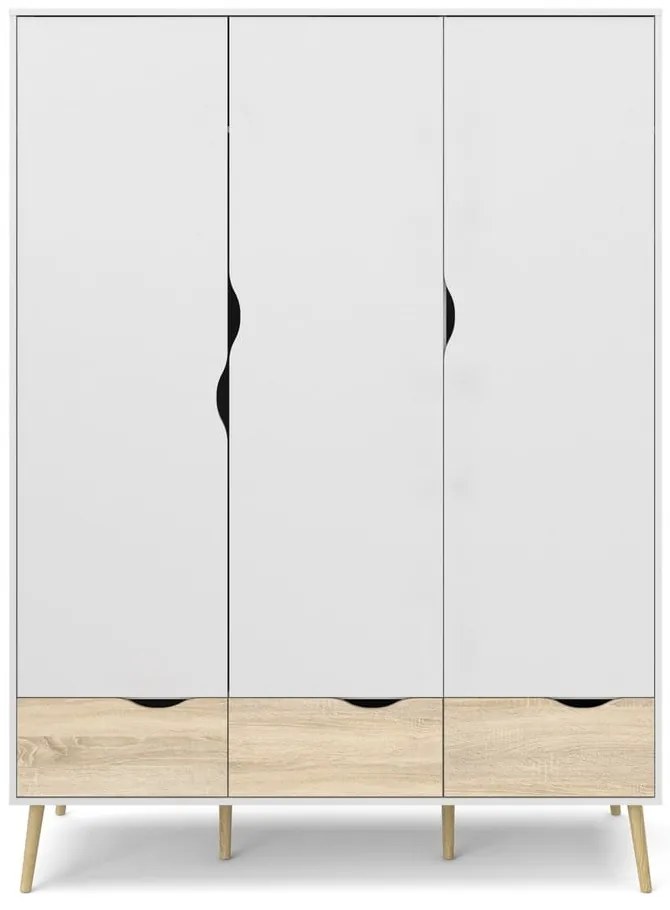 Бял гардероб 147x200 cm Oslo - Tvilum