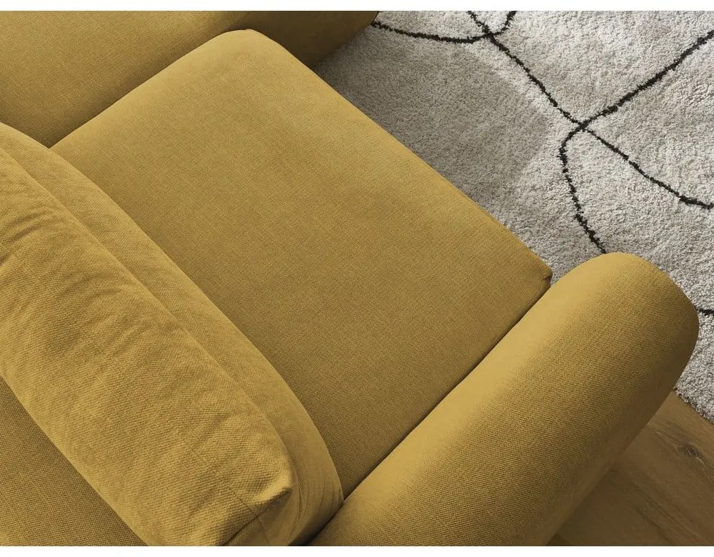 Ъглов диван в цвят жълта охра Aden – Bobochic Paris