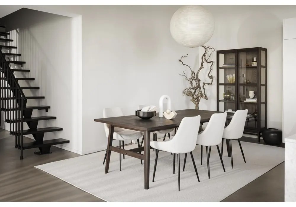 Кафява витрина от декор от дъб с плъзгащи се врати 100x203 cm Hazelton – Rowico