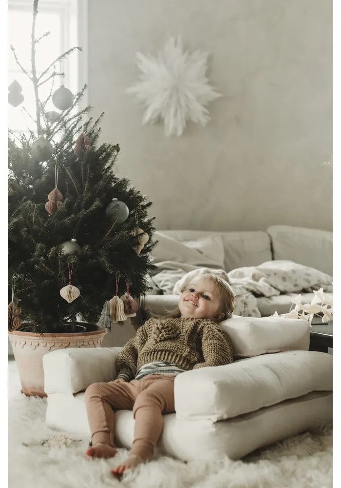 Детски сгъваем фотьойл с табуретка Dark Grey Mini Cube - Karup Design