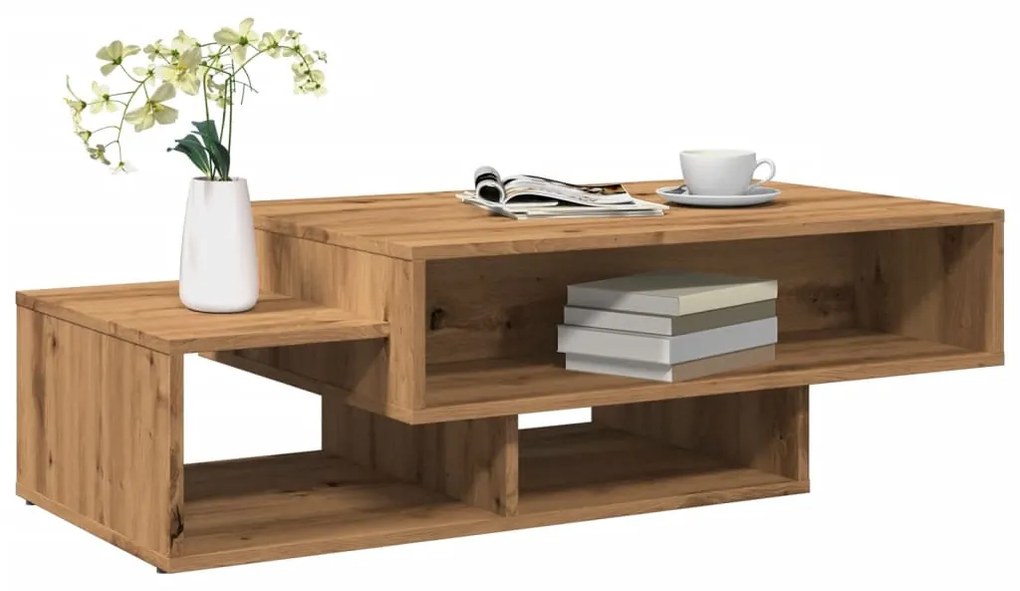 856671 vidaXL Кафе маса, дъб артизан, 105x55x32 см, инженерно дърво