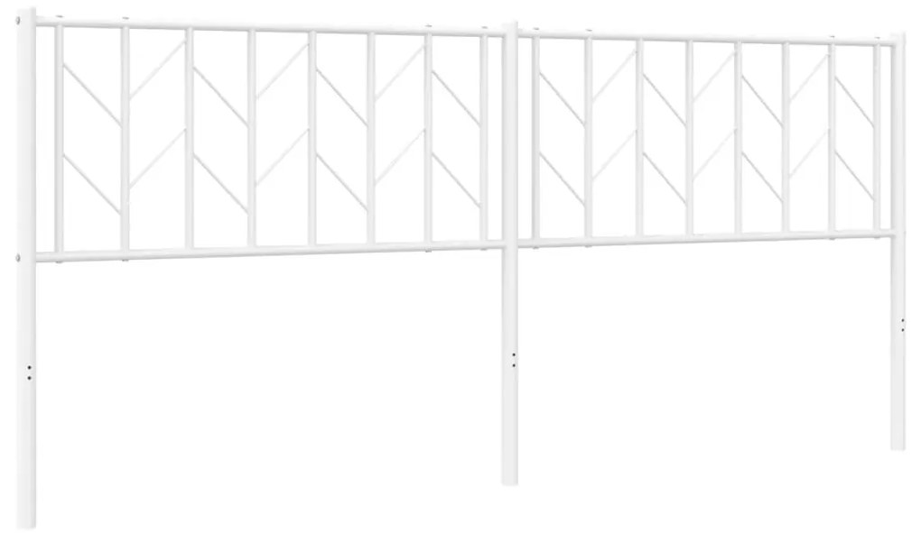 374523 vidaXL Метална резервна табла за легло, бяла, 193 см