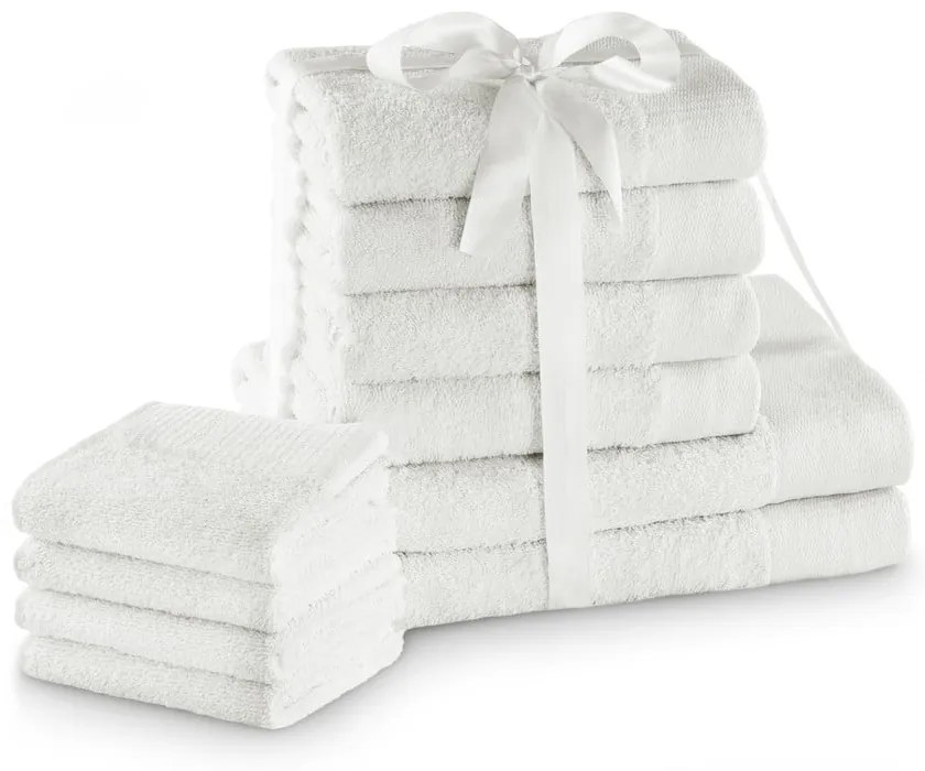 Бели памучни хавлии и кърпи за баня в комплект от 10 бр. от тери Amari – Restilo