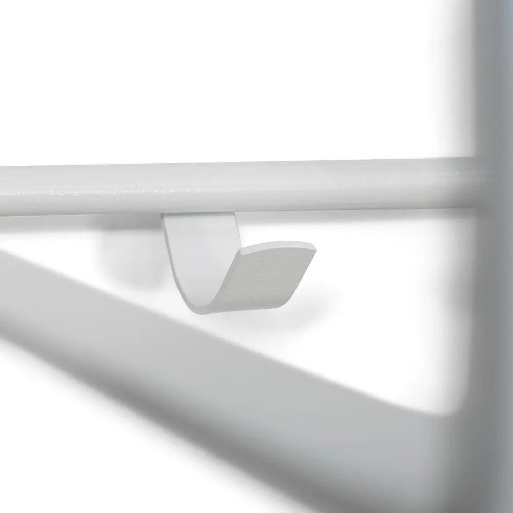 Бяла метална стенна закачалка с рафт 100 cm Rex – Spinder Design