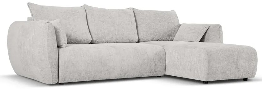 Светлосив ъглов диван (десен ъгъл) Matera - Cosmopolitan Design