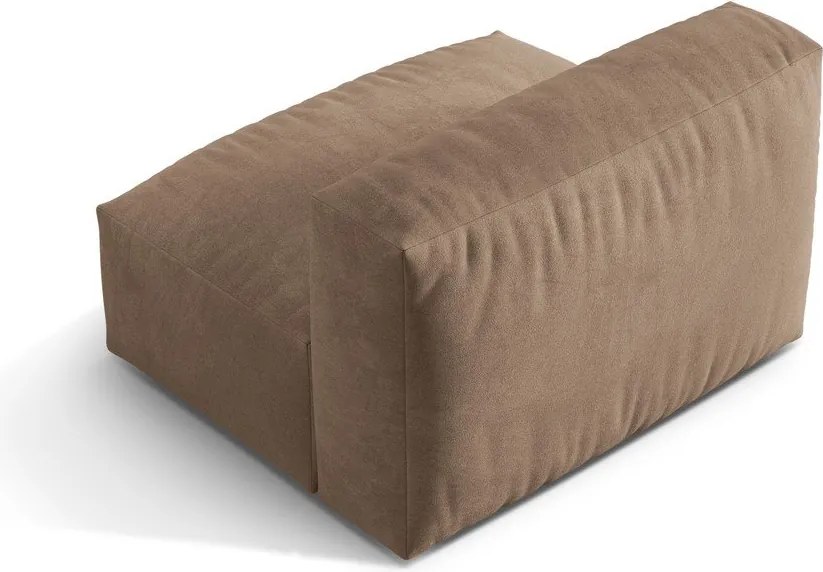 Светлокафяв кадифен модул за диван (среден модул) Martina – Micadoni