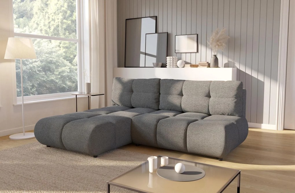 Ъглов Диван Лимо - Тъмно Сив - Ляв
