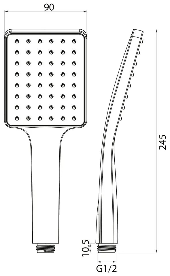Пластмасова душ глава в златист цвят – Sapho