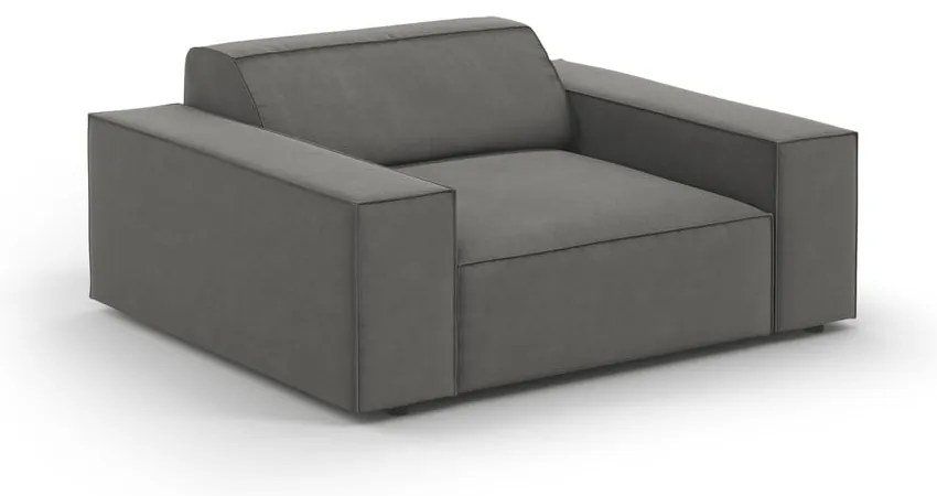 Сиво кадифено кресло Jodie – Micadoni Home