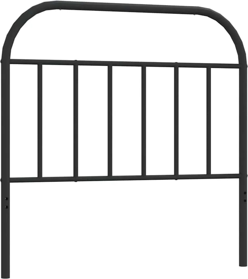 353664 vidaXL Метална резервна табла за легло, черна, 100 см
