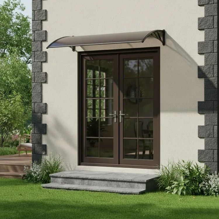 Поликарбонатен покрив над входната врата - дим Ширина: 100 см | Дължина: 150 см