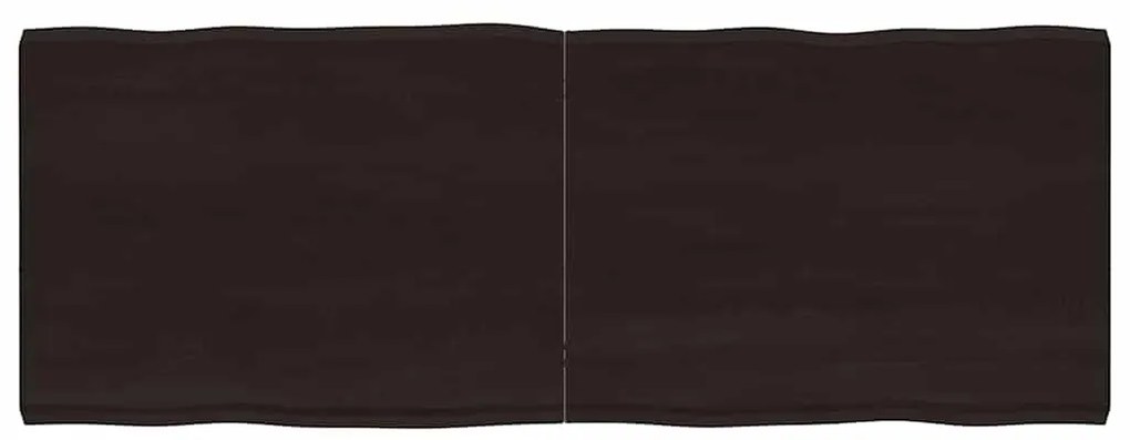 364039 vidaXL Плот за маса тъмнокафяв 160x60x(2-6) см обработен масивен дъб