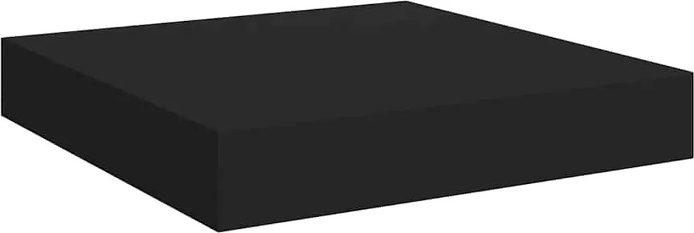 323823 vidaXL Окачен стенен рафт, черен, 23x23,5x3,8 см, МДФ