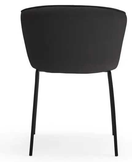 Черни тапицирани трапезни столове в комплект 2 бр. Add – Teulat