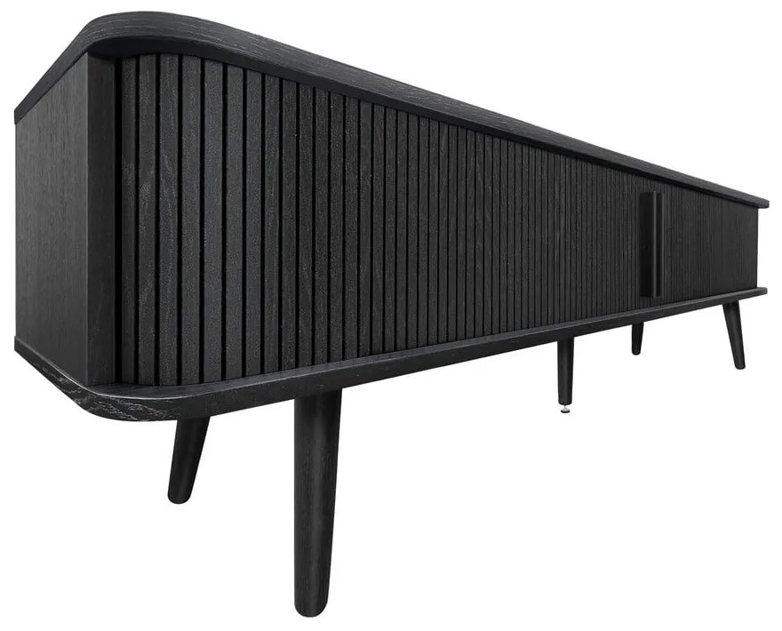 Черна маса за телевизор от декор от дъб 178x50x40 cm Rove – Woodman