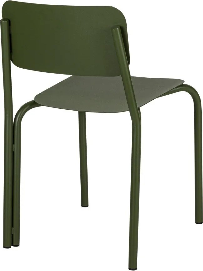 Зелен градински стол метален Kei – noo.ma